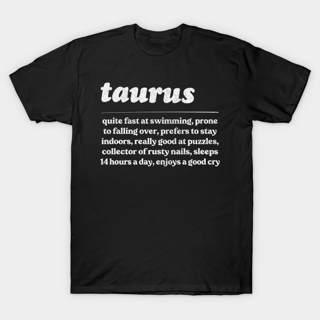 Taurus Zodiac Symbol //// Humorous Gift Design T-Shirt by DankFutura